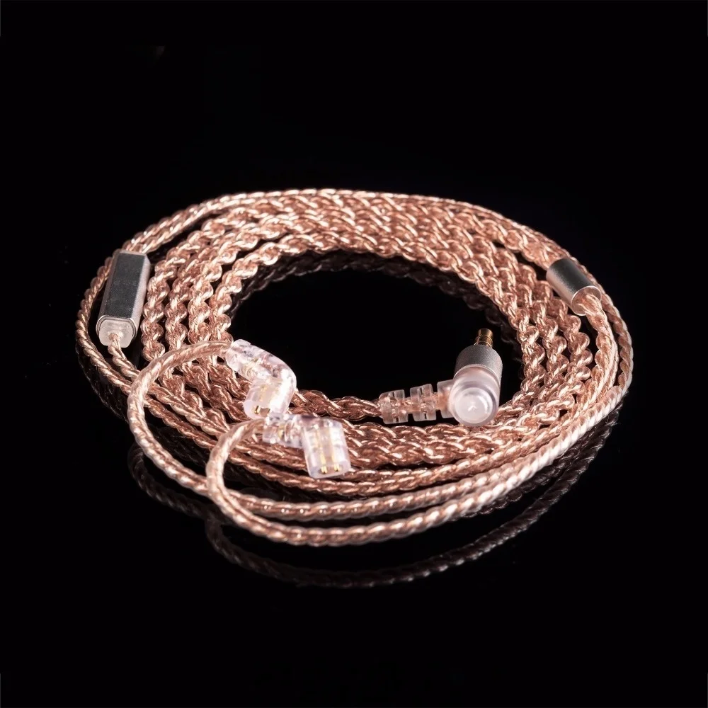 Kbear 4-adriges Kupfer-Upgrade-Kopfhörer kabel 2-poliger/qdc/mmcx/tfz-Ohrhörer anschluss für kbear kb06 kz zsn pro Kopfhörer-Hifi-Headset – Detail 16