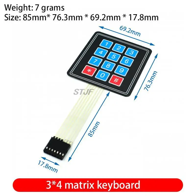 NEW 12 Key Membrane Switch Keypad 4x3 Matrix Array Matrix keyboard