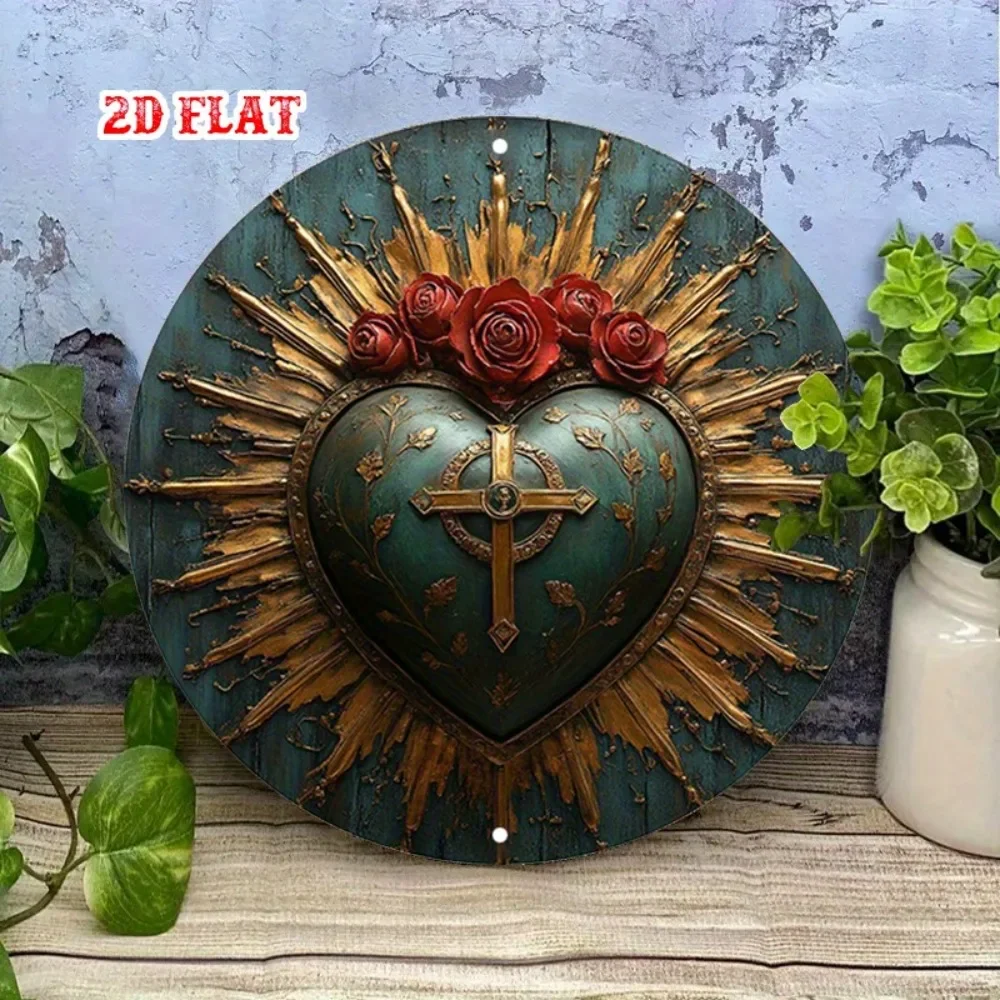Eye of Horus Round Iron Artwork Decorative Wall Hanging for Home Cafe Bar, Religious Collection, Ideal Gift for Friends
