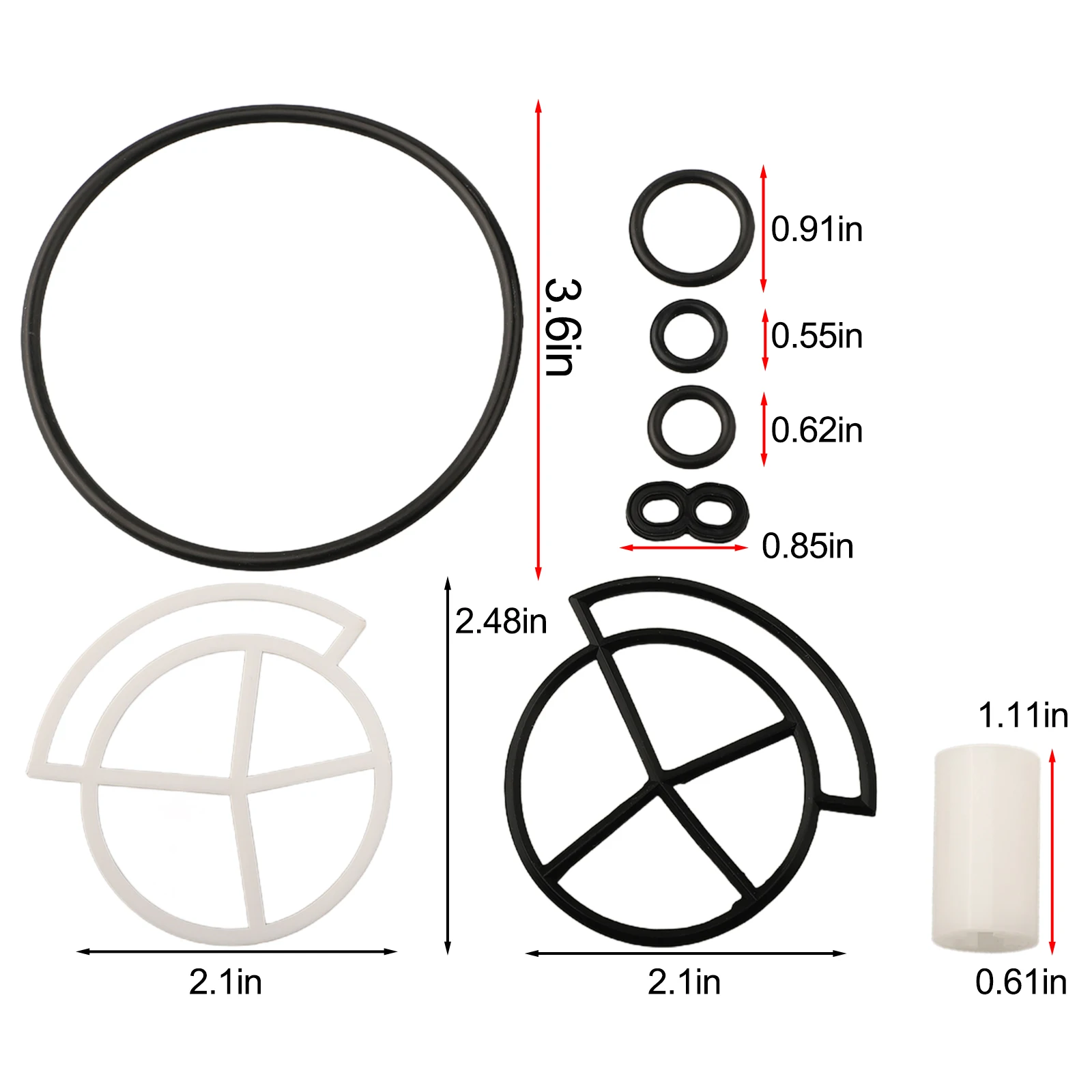 Water Softener Seal Kit for 7129716 Compatible with For 5 Screw Cap Systems Replacement Gaskets and Accessories