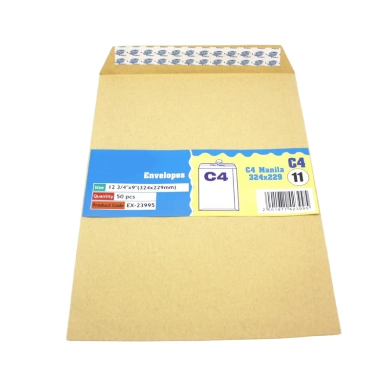50x Krafts Paper Envelope Skylines Envelope Self-Adhesive Envelopes Letter Envelope Brown Mailing Bag For Office Dropshipping