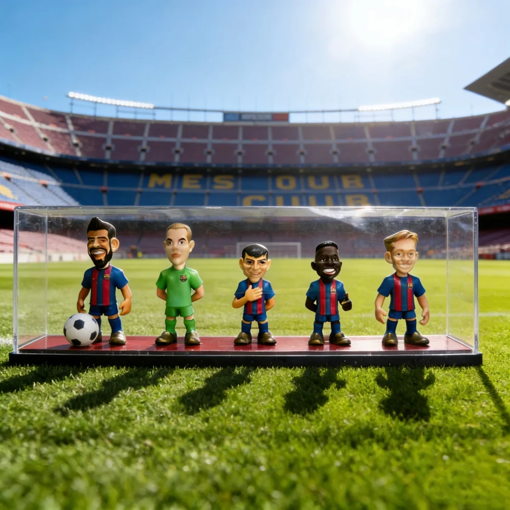Set de Jugadores Minix Star - Barcelona (Piqué, Ter Stegen, Pedri, Fati, Frenkie De Jong) - Regalo de Año Nuevo - Un Gran Regalo para Amigos y Familiares para Año Nuevo y Cumpleaños, Decoración de Cultura Pop, Regalo de Cumpleaños, Coleccionables de Cómics, Mercancía Oficialmente Licenciada, Coleccionables de Alta Gama, Recuerdos de Cómics, Regalos Geek, Coleccionables