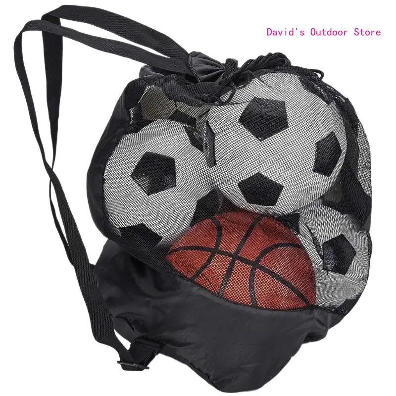 Lightweight Mesh Ball Bag Large Capacity Net Sports Ball Bag Easy to Carry X3UA