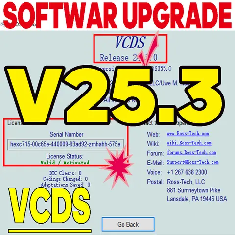 업데이트 소프트웨어 VCDS VAG COM OBD2 스캐너 VAG HEX V2 USB 인터페이스 (폭스바겐, 아우디, 스코다, 세아트용) 무제한 VIN 지원 다국어 도구