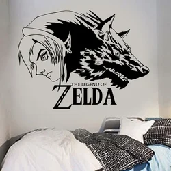 Game Wall Decals Wolf Link Wall Sticker for Home Boys Bedroom Decoration Vinyl Art Decal X424