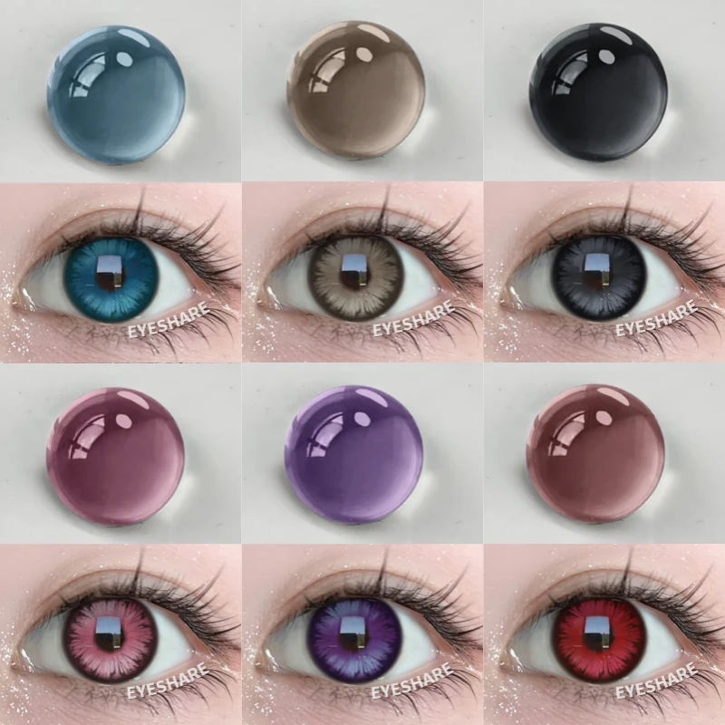 EYESHARE Anime Cosplay lentilles de contact couleur 2 pièces lentilles de contact colorées 1 an lentille fête lentilles pour les yeux mignonnes lentille de contact Halloween
