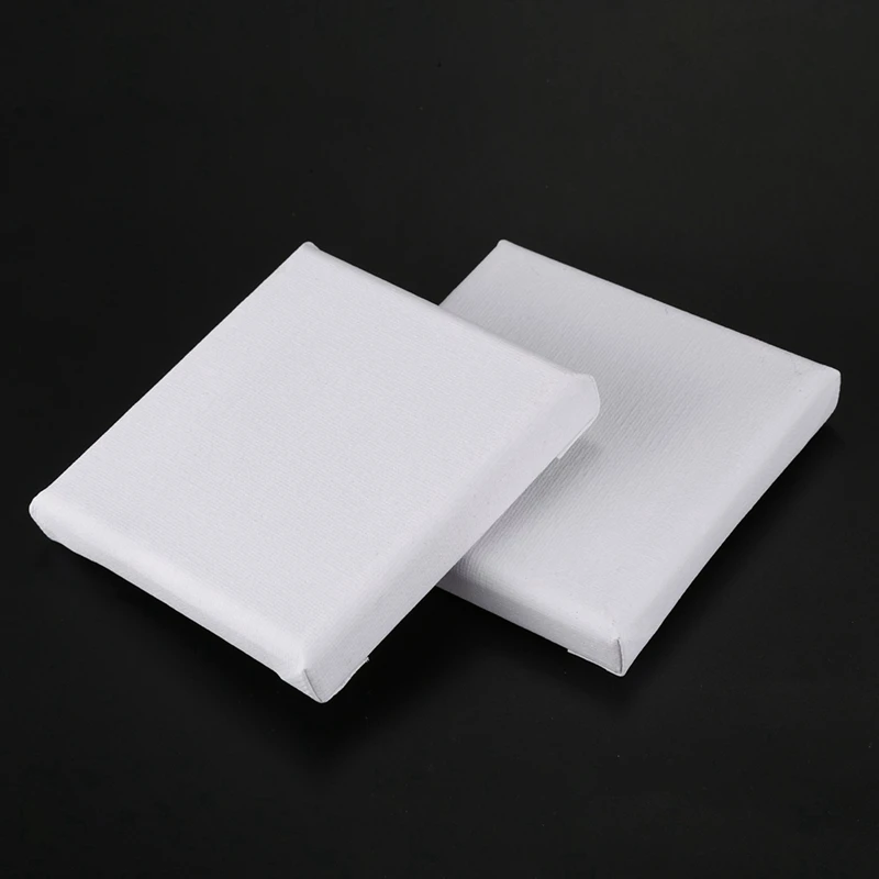 40Pcs White Blank Art Boards Mini Stretched Artist Canvas Art Board Acrylic Oil Paint Wood+Cotton For Artwork Painting