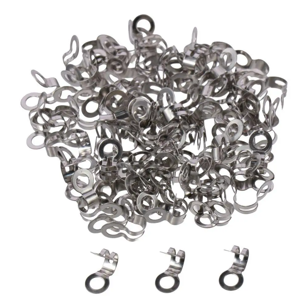 100 Stks/zak 2Mm 3.0/3.2Mm 4.0/4.5Mm Kogelketting Connectoren 304 Roestvrijstalen Zilverkleurige Dubbele Ringschakel