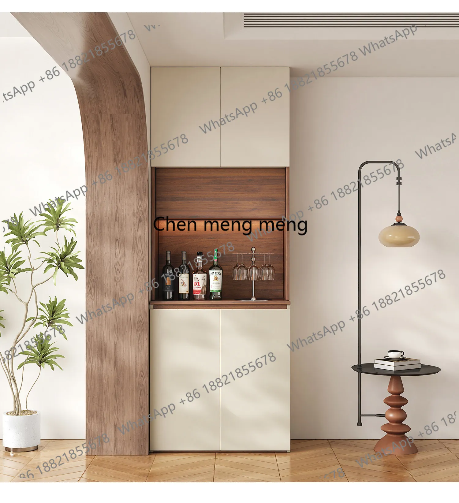 Living room locker integrated storage against the wall antique side cabinet  multi-functional storage restaurant wine cabinet
