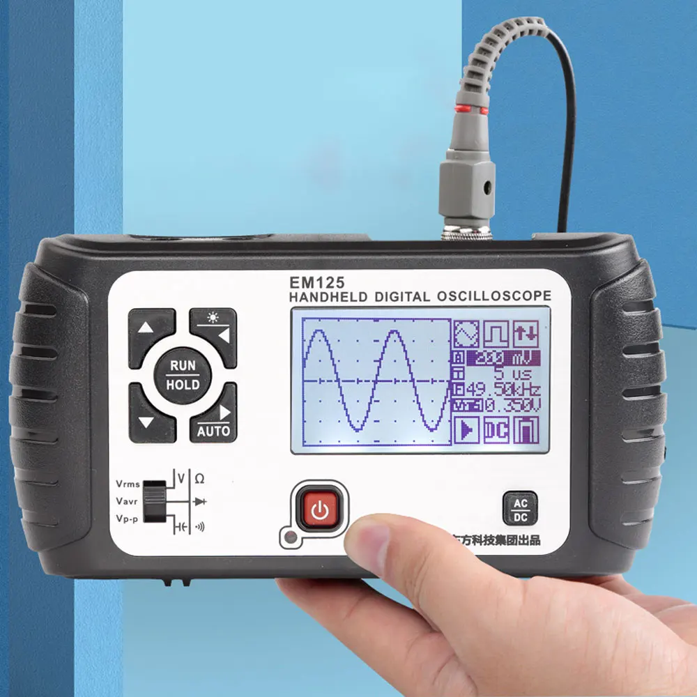 EM125 Handheld Oscilloscope Multimeter MINI Car Digital Oscilloscope Voltage Resistance On-off Waveform Meter Kit