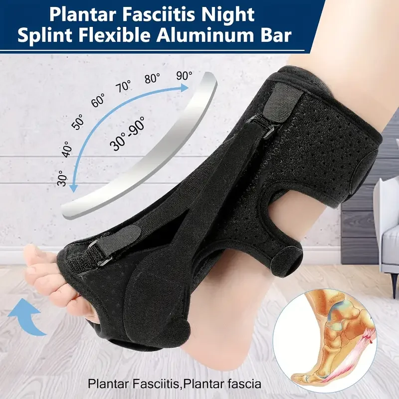 1pc Foot Metatarsal Correction Ankle Fixture Brace,Plantar Myofasciitis Eversion Protector,Foot Support Night Foot Drop Orthosis