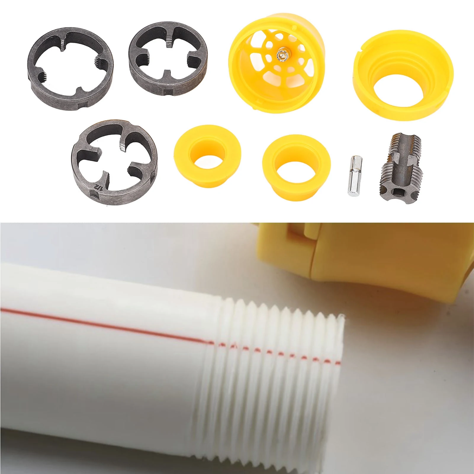 PVC Pipe Threader Kit 1/2in 3/4in 1in Sizes Electric Drill Compatible PVC Pipe Threading Tool PVC Thread Maker PVC Pipe Threader