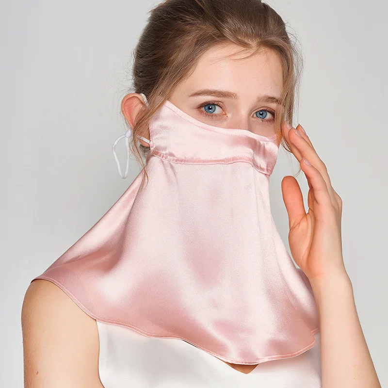 Winsleter-6A 19MM 100% Jedwabna Maska Przeciwsłoneczna, Ochrona Szyi dla Kobiet, Wielofunkcyjna Oddychająca Maska Rowerowa, Lato 2025 A57309CC