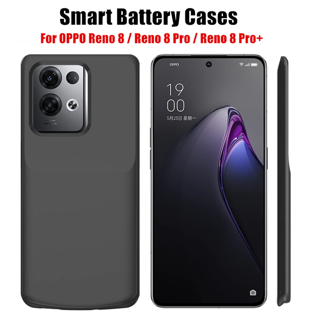 For OPPO Reno 8 Pro Plus Battery Cases 6800mAh External Battery Power Bank Portable Charger Cover For Reno 8 Powerbank Case