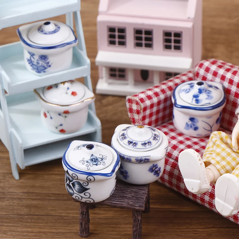 Doll House Mini Ceramic Handmade Doll House Kitchen Ceramic Decorations Decorative Vase