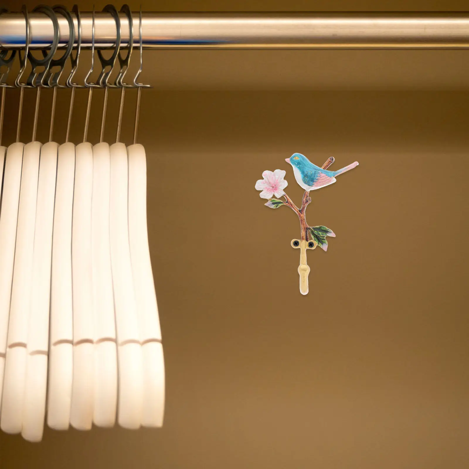 Bird Shaped Wall Hooks Vintage Metal Mounted Heavy Duty Coat Towel Rack Decorative Clothes Hangers Key Holder Sticky Hook