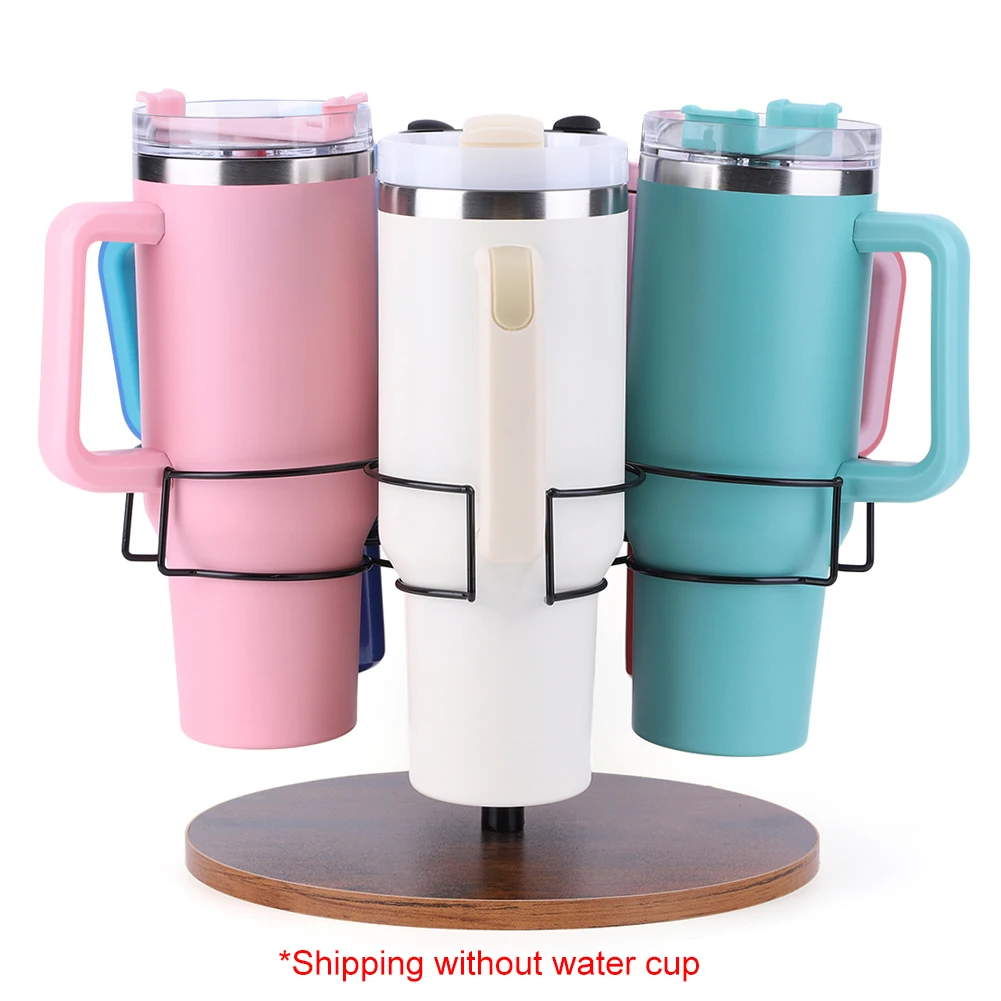 6 Slots Rotatable Cup Organizer Cup Storage Holder Rotating Bottle Organizer for Stanley 40oz Cup Accessories