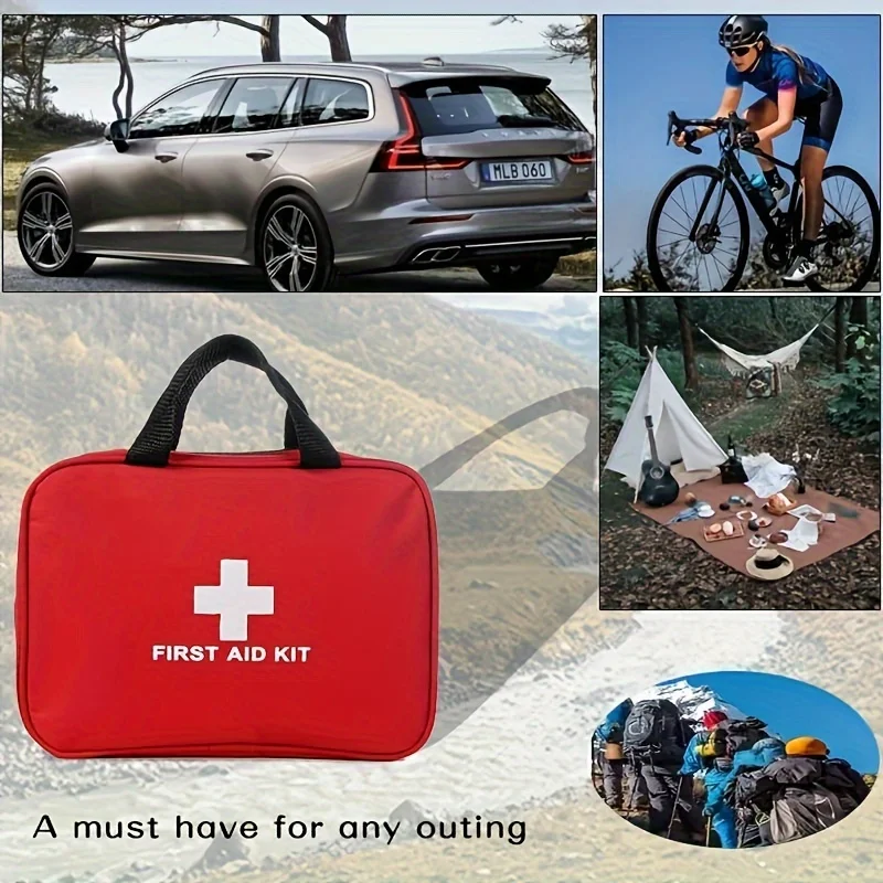 Portable 184piece First Aid Kit, Suitable For Outdoor Hunting, Hiking, Camping And Other Multi-Functional Outdoor First Aid Kits