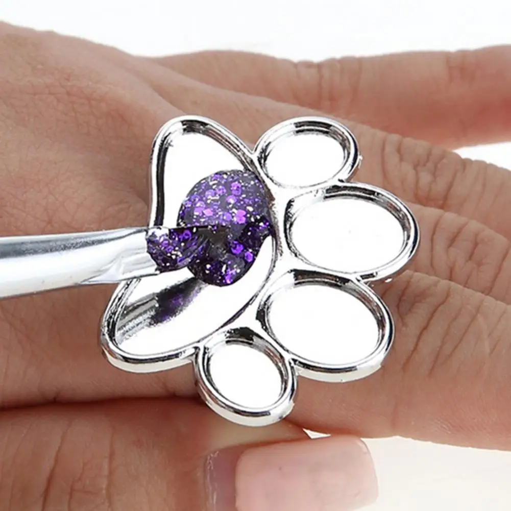 Mini Claw Ring Palette 3D Printed Nail Art Color Palette Mixing Ring Portable Small Nail Color Blending Tray for Nail Polishes