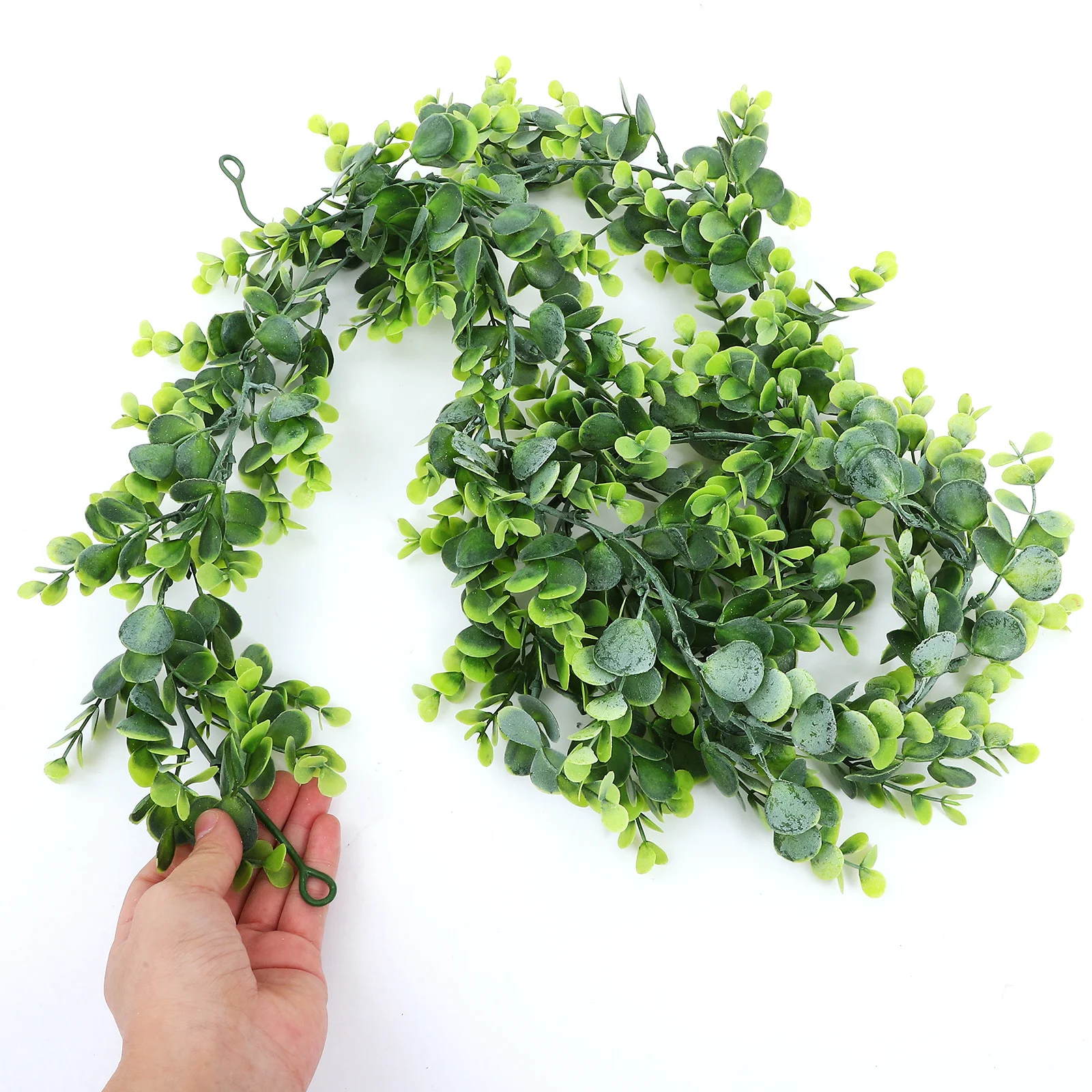 

2pcs Eucalyptus Vine Decor Artificial Hanging Plant Green Vines Garland For Wedding Festival Home Garden Decoration Fake Plants
