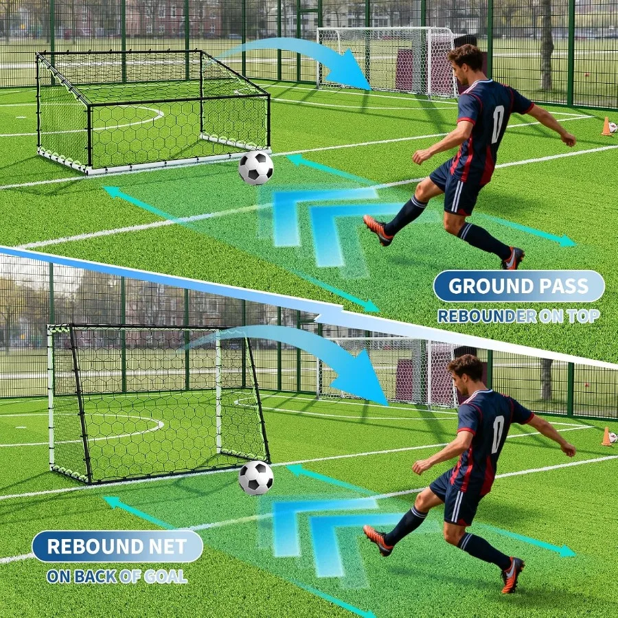 ตาข่ายประตูฟุตบอลสำหรับฝึกซ้อมในสวน อุปกรณ์ฝึกซ้อมฟุตบอลแบบพกพา อุปกรณ์ฝึกซ้อมฟุตบอล