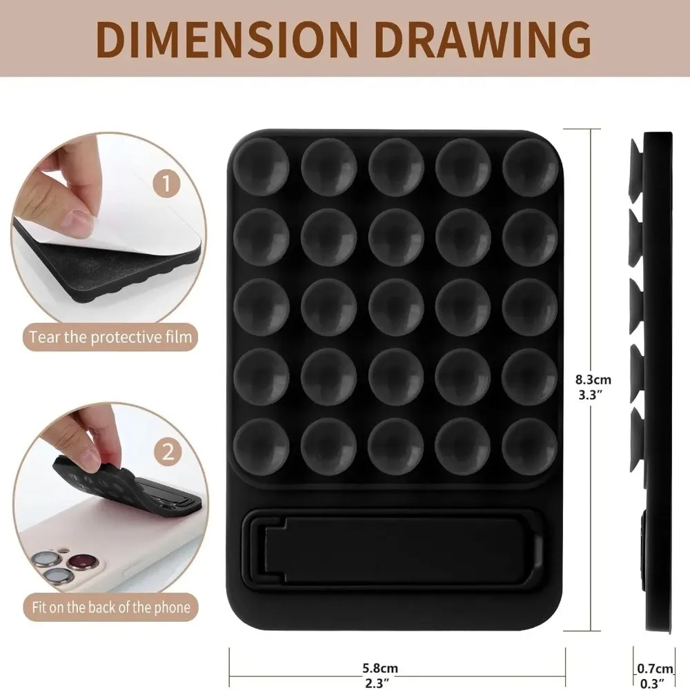 Nuovo supporto per telefono con ventosa in silicone Supporto per telefono universale con adesivo forte a mani libere Supporto per telefono pieghevole Selfies e video