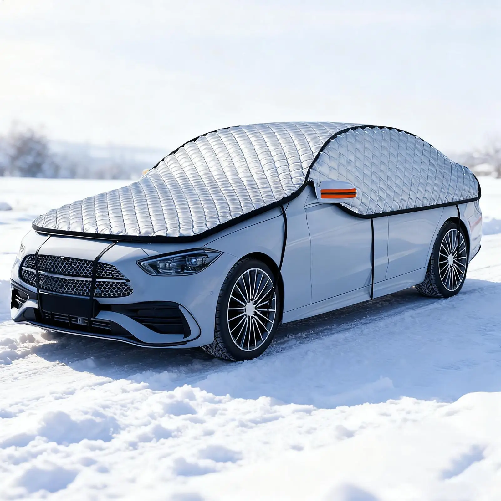 غطاء ثلج للسيارة، حماية من الأشعة فوق البنفسجية، درع مقاوم للماء، غطاء سيارة شتوي مضاد للصقيع، تغطية كاملة لشاحنة الطقس البارد الخارجية #3