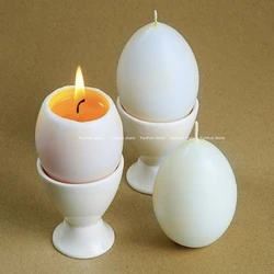 3D Egg Candle Silicone Mold DIY Mousse Chocolate Cake Craft Baking Tool Easter Simulation Egg Resin Gypsum Mold Home Decor Gift