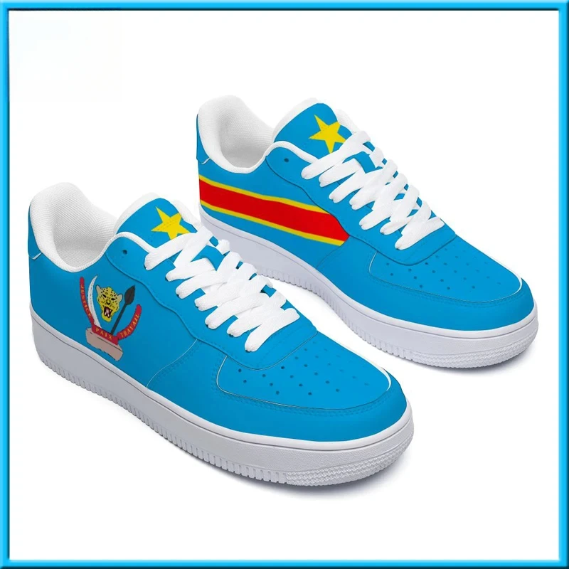 

Dropshipping Print On Demand POD Casual Shoes Democratic Republic of Congo Flag Custom Print Air Force Sneaker Free Shipping