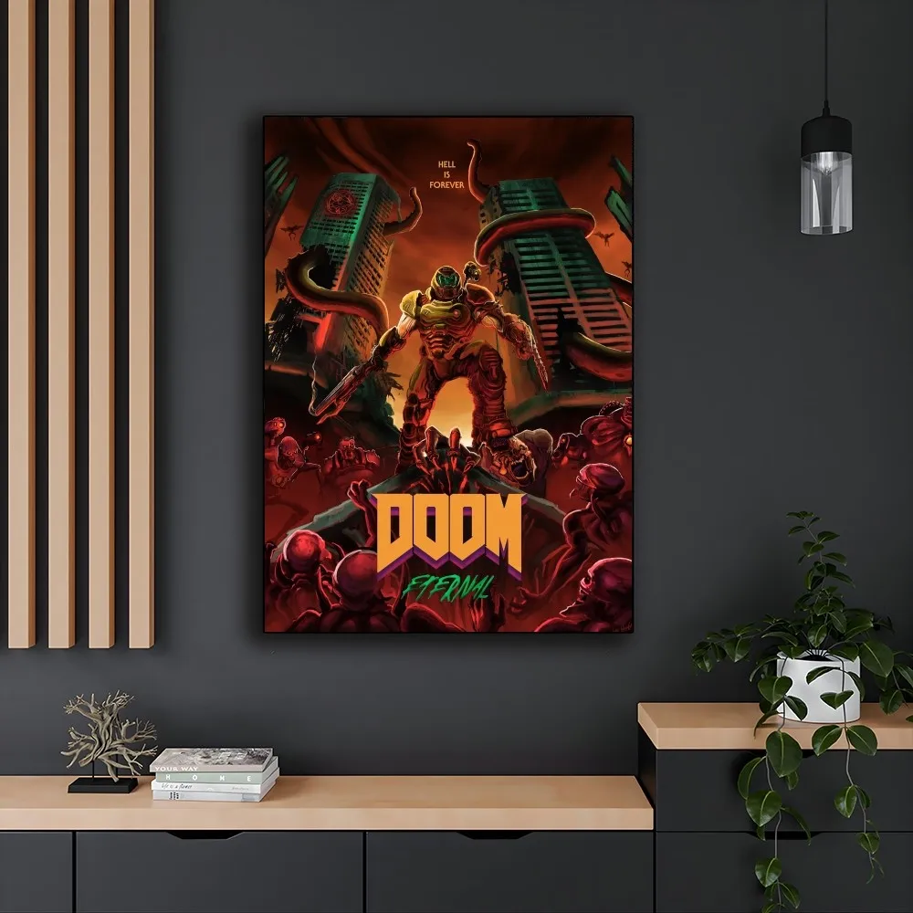 1pc Doom Poster Paper Print Home Bedroom Entrance Bar Cafe Art Painting Decoration