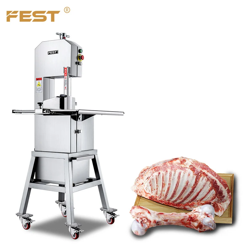 FEST rc300 standing chain saw chicken slaughter bone and meat saw machine 1.8KW 2000mm butchery equipment