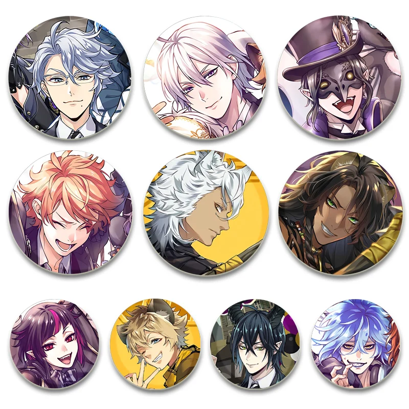 Adventure Game Brooch Twisted Wonderland Pins Hanae Natsuki Umehara Yuuichirou Tamaru Atsushi Furuta Kazuki Uchiyama Kōki Badge