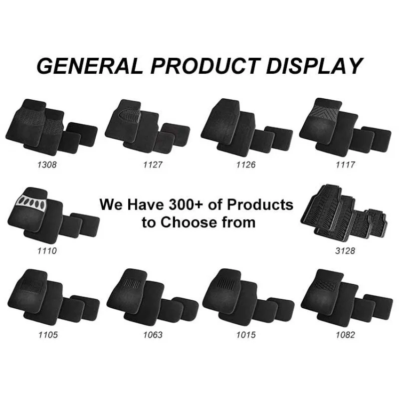 High Quality Universal PVC Car Floor Mats Waterproof Durable Non-Slip 4Pcs Set For All Vehicles