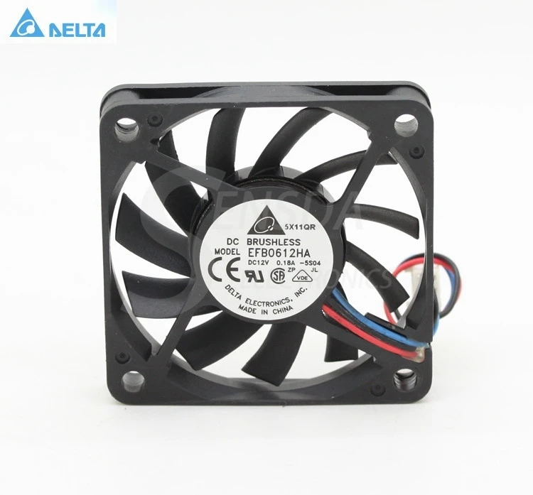 

for delta EFB0612HA 6010 DC 12V 0.18A 6CM 60mm 3 -pin computer pc case cpu server inverter cooling fans axial blower