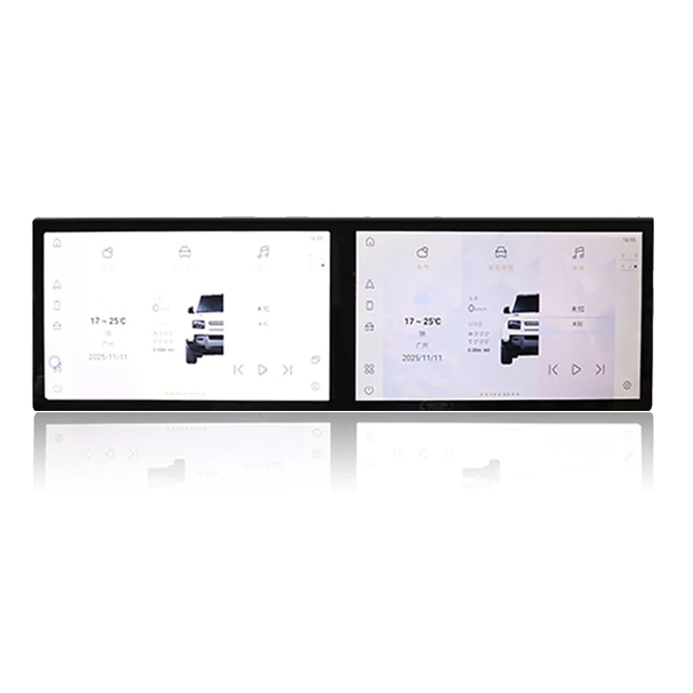 32 Inch Dual Screen Android 13 Car Stereo Android Auto CarPlay Remote Control 1 Year For Land Rover Defender 2021 6+64GB