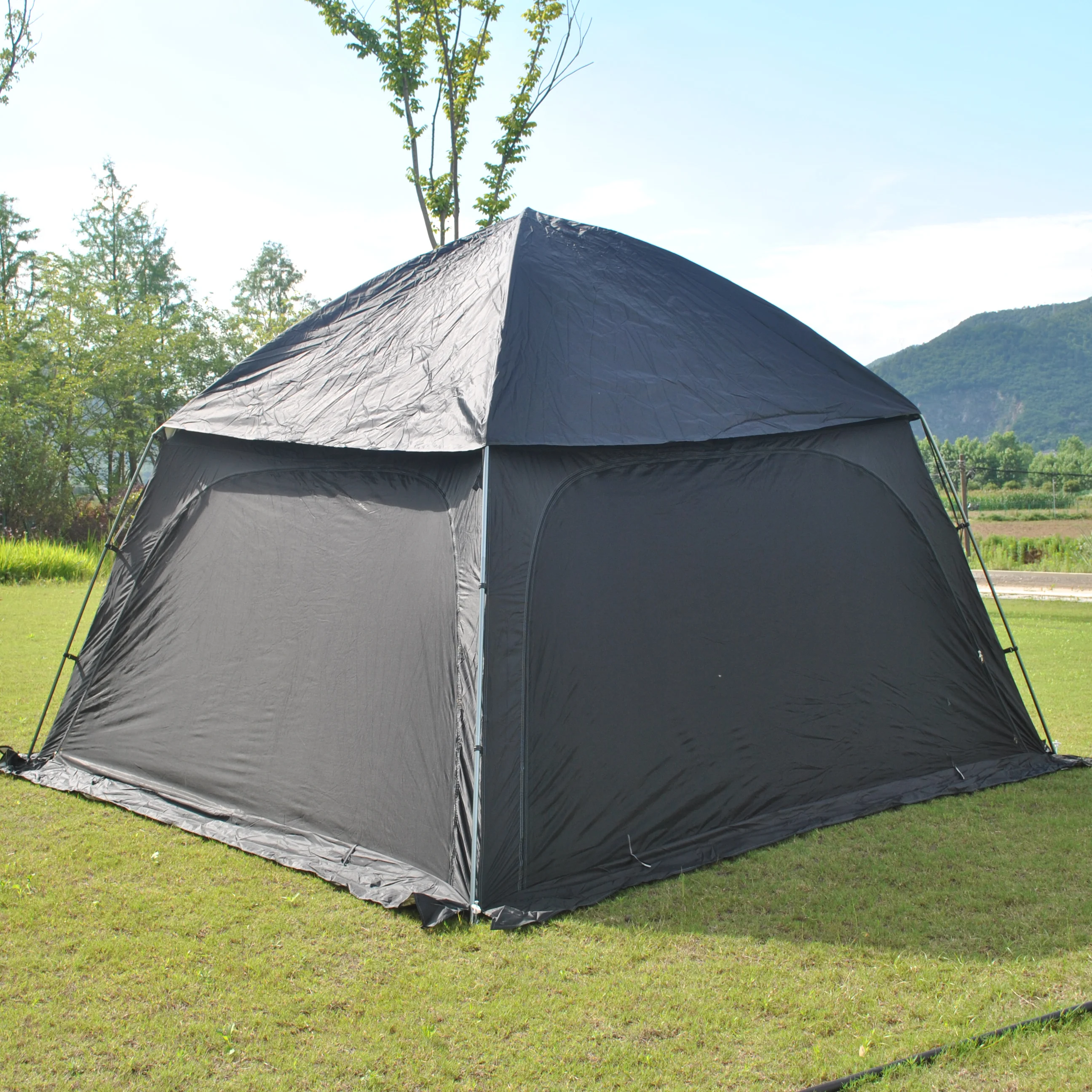 Family Haven 6-8 Person Tent: Spacious with Rainfly, Mesh Doors, and Silver Coating, Shielded with 16mm Aluminum Poles, Sturdy