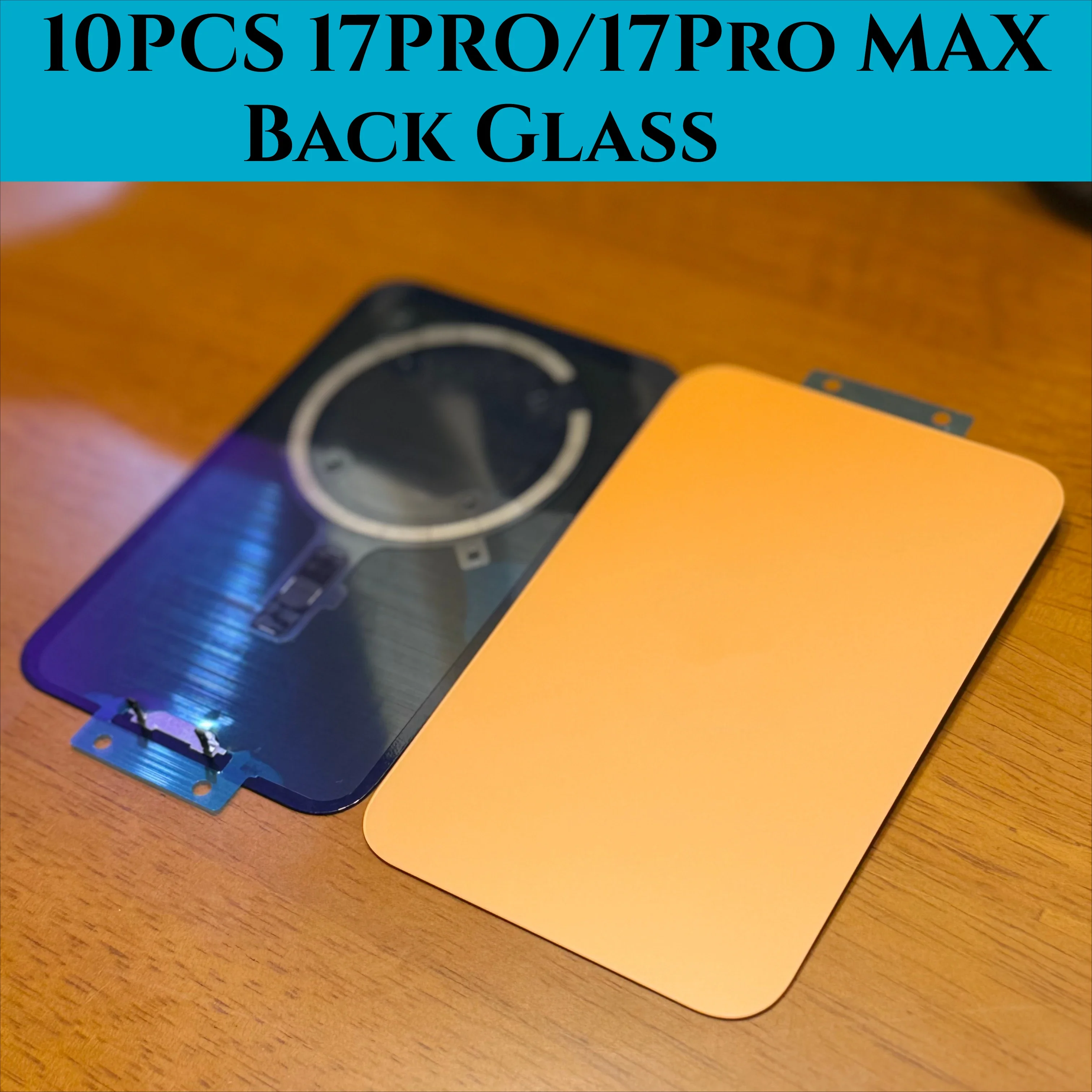 10PCS For Phone 17 Pro/17 Pro Max Back Glass Panel  Cover Replacement Parts Rear Housing