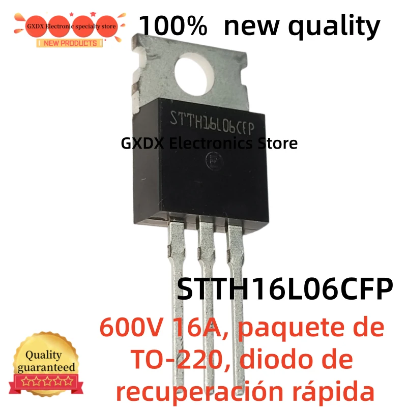 10-20-30-40-50Uds/lot 100% new STTH16L06CFP 600V 16A, TO-220 package, fast recovery diode