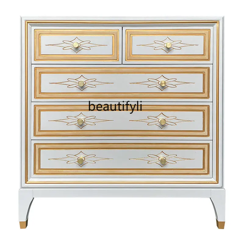 

Light Luxury Chest of Drawers Living Room Drawer Partition Storage Side Cabinet Bedroom Storage Cabinet Sideboard Cabinet