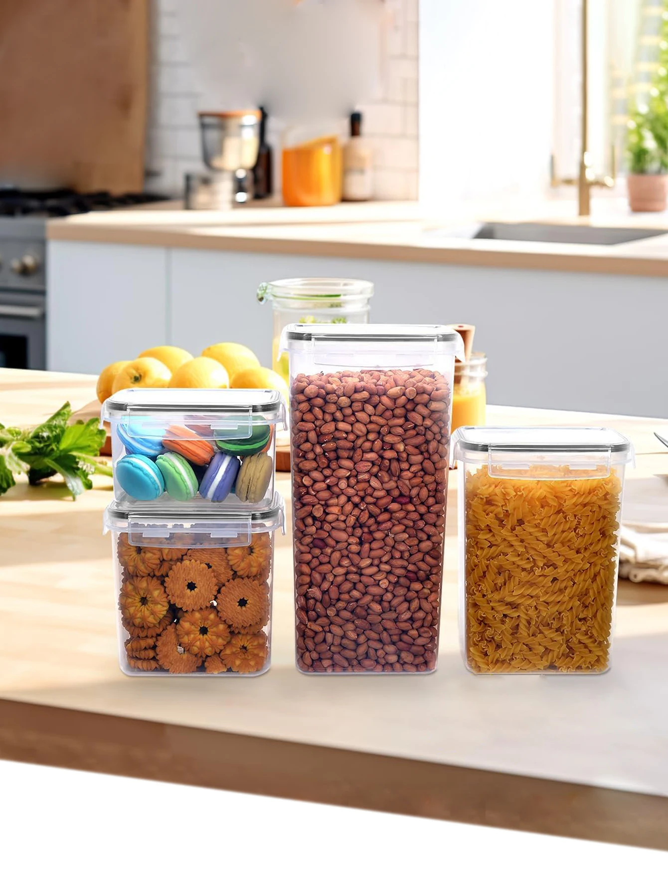 42pcs,Airtight storage bins, multi-purpose leak-proof and reusable food storage jars, portable and stackable food airtight bins