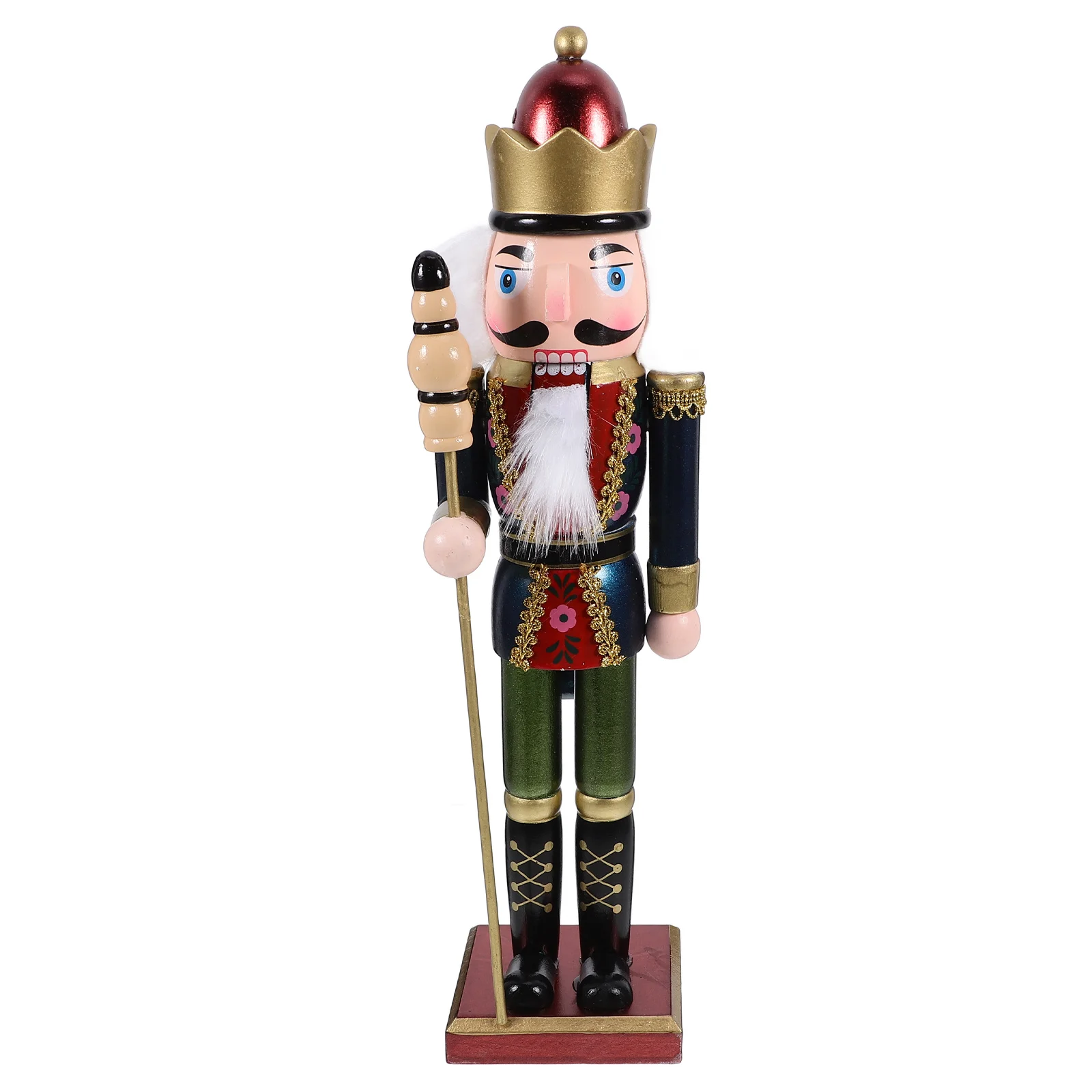 

Christmas Nutcracker Decoration Wooden Soldier Figure Festive Holiday Ornament for Home Table Mantel Display Xmas Decor