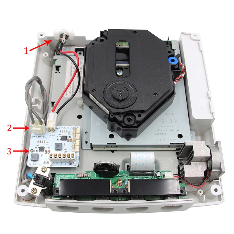 1Set Power Supply Board Plug Replacement Kit For Sega DreamCast Game Console Dream PSU Rev2.0 12V Version Gamer