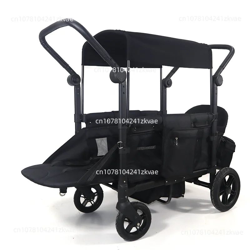 4 Wheels Sports Collapsible Folding Wagon Utility Cart Beach Folding Wagon For Children