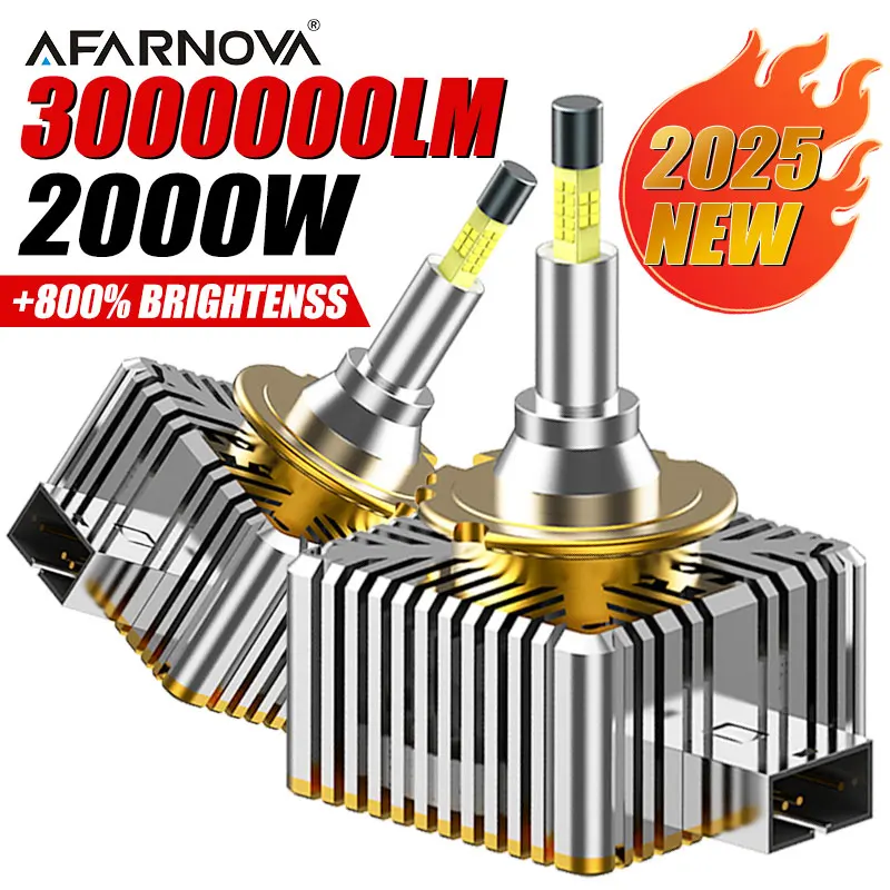 360 درجة D3S D1S Led المصباح 2000 واط 3000000LM HID D2S D4S D1R D3R D2R D4R التوصيل والتشغيل ضوء السيارة Canbus ثلاثية الأبعاد الإضاءة CSP للعدسة