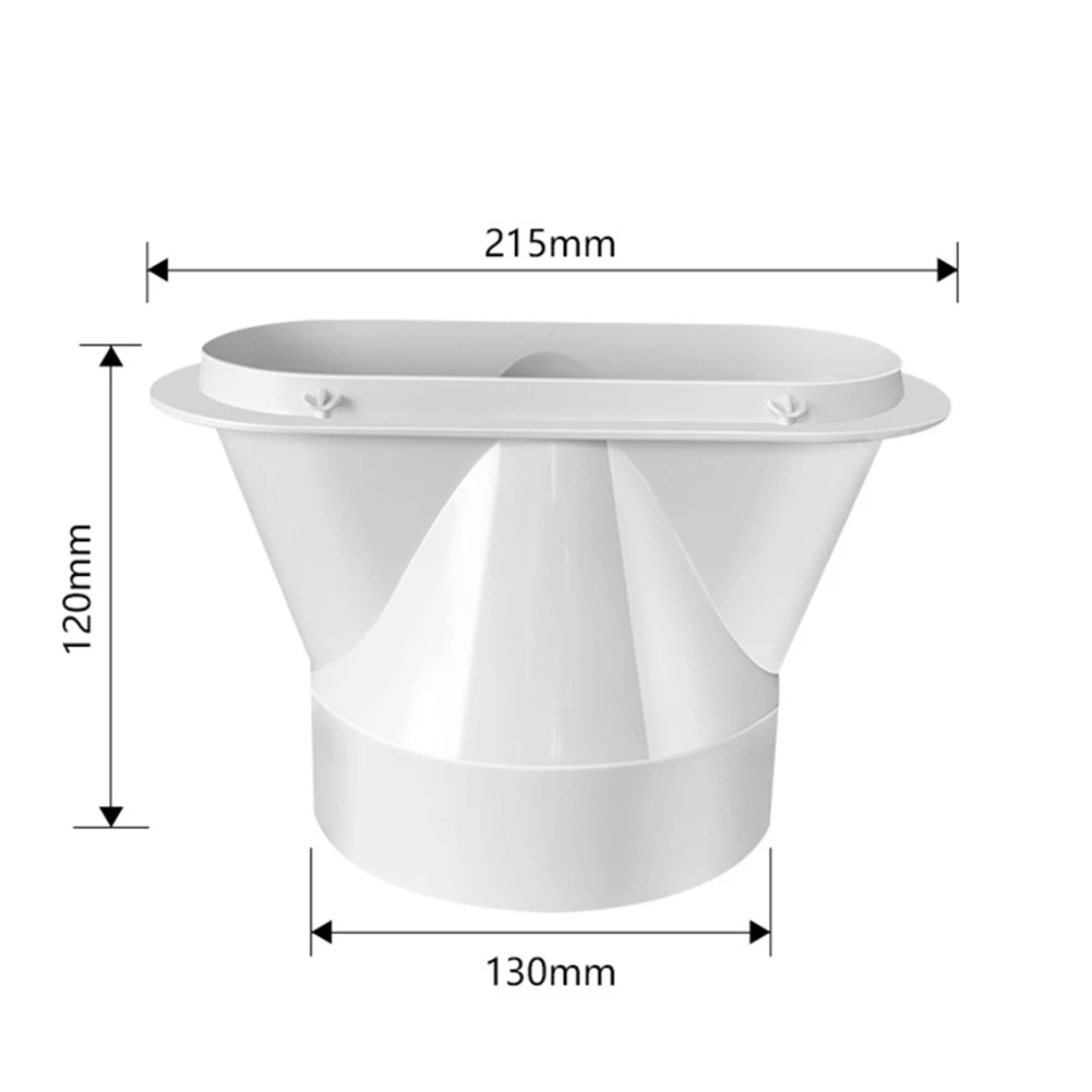 Air Conditioner for exhaust Hose Connector Flat Mouth for 130mm Ducts Compatible with Portable AC Units and Ventilation Systems