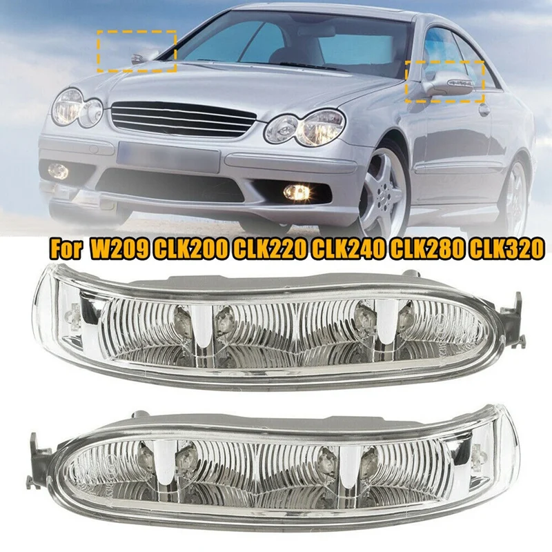 Lâmpada do espelho do lado direito do carro, luz de sinalização para o Benz, C209, W209, CLK200, CLK220, CLK240, CLK270, CLK280, 2308200821