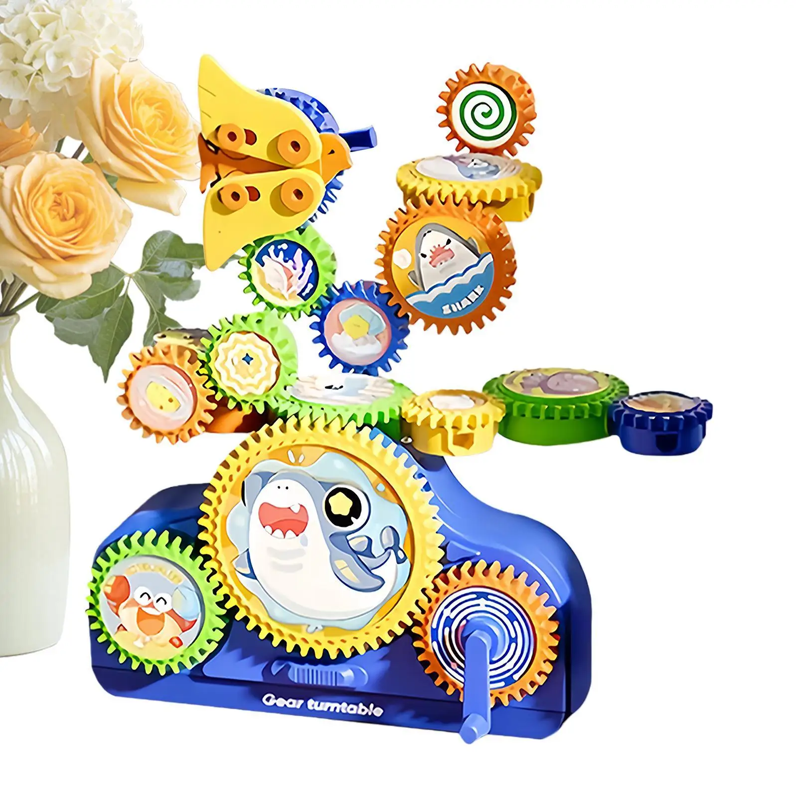Gears Toys For Kids Interactive Electric Educational Game Gears Building Sets For Children Boy Girl Family Friends Students Home