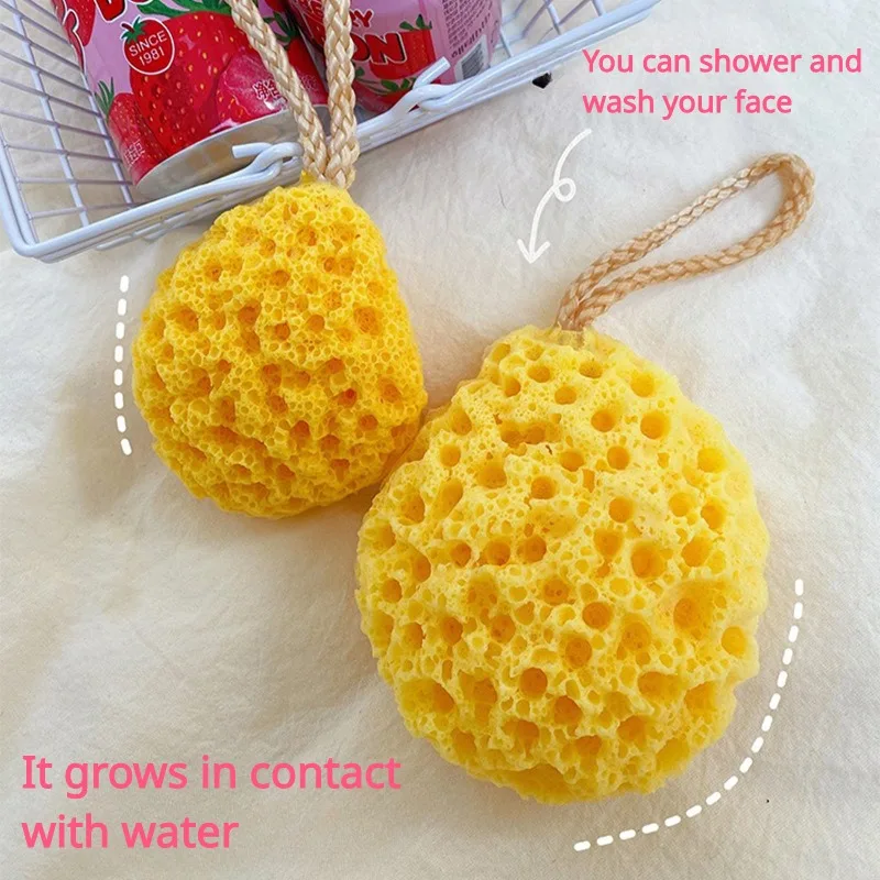 1Pcs Cheese Bath Ball Thick Foam Bubbler Shower and Wash Your Face To Enjoy The Bath Time Absorbent Sponge Honeycomb Bath Ball