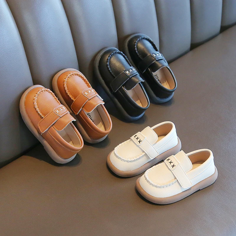 

2025 NEW Hot Sale Leather Shoes Children Party Flat Easy To Wear Fashionable and Hot-selling Platform Shoes Soft Kids