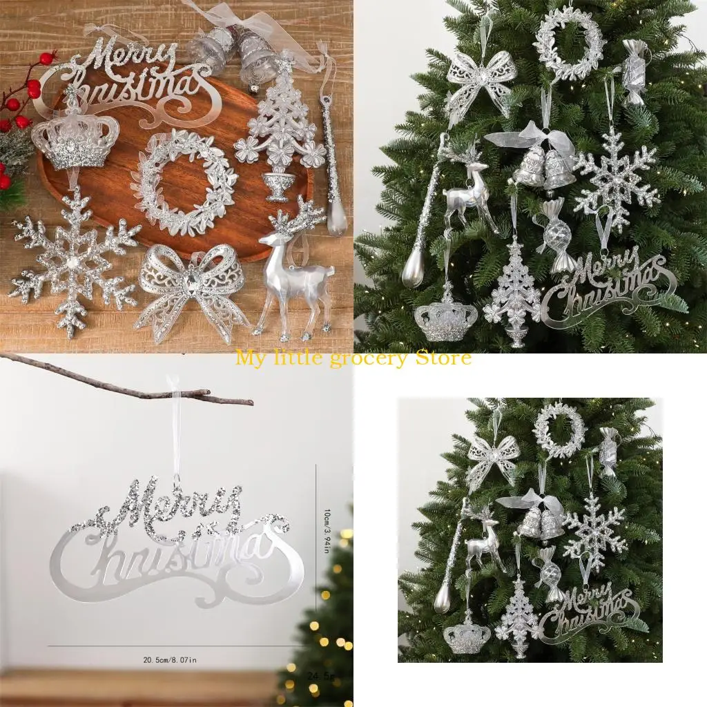 D5BD Indoor Christmas Ornament with Ribbon and Loop for Tree Placement